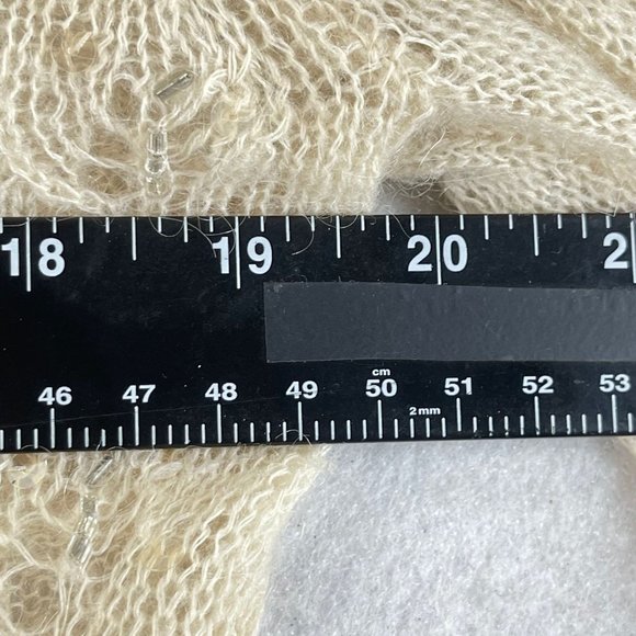 THE LOFT Womens L Cream Soft Knit Crochet Cowl Neck Long Sleeve Sweater Top - Picture 8 of 12